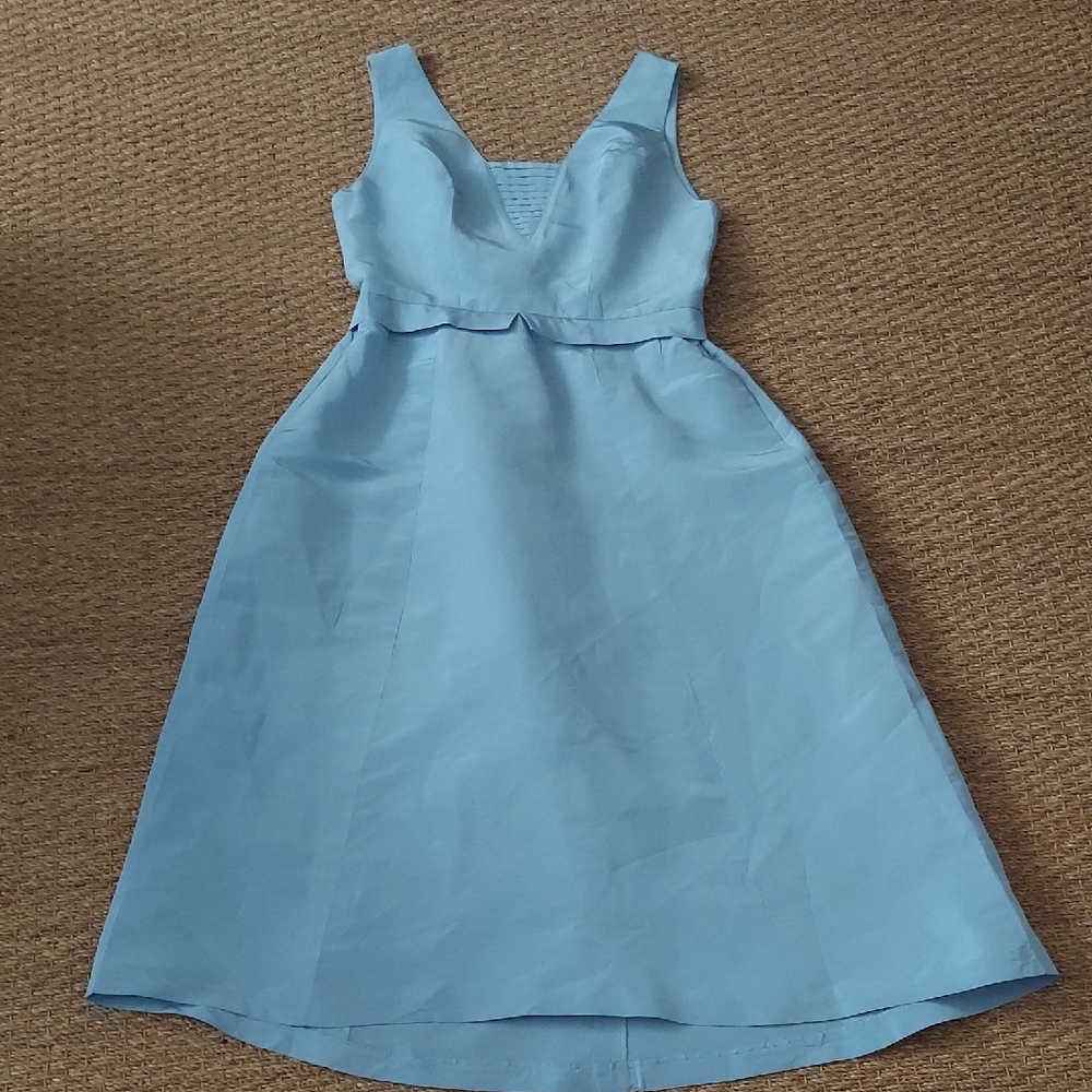 Monique Lhuillier Collection Sky Blue High Low Dress